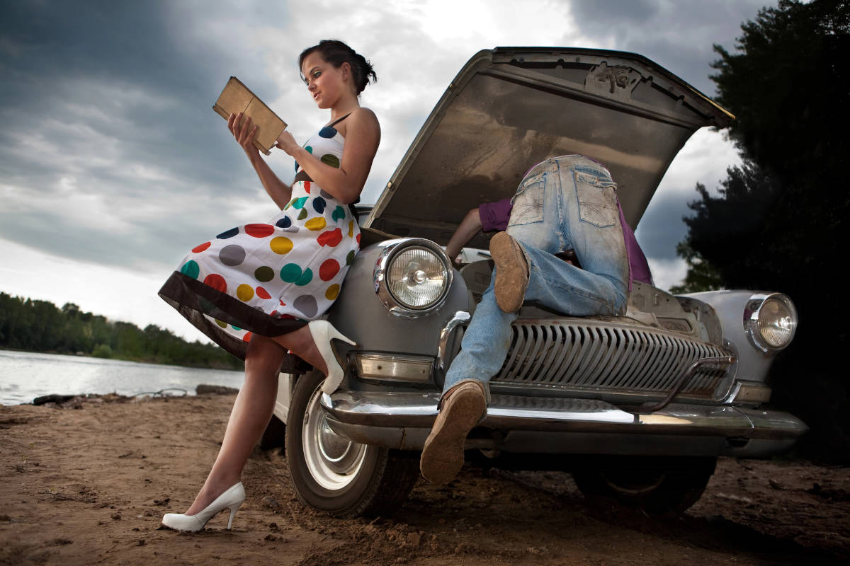 Motorschaden an einem Oldtimer