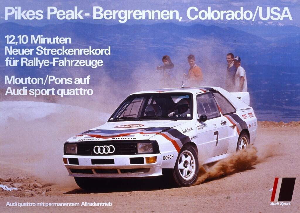 Pikes Peak holt Michèle Mouton 1984 mit dem Audi Sport quattro